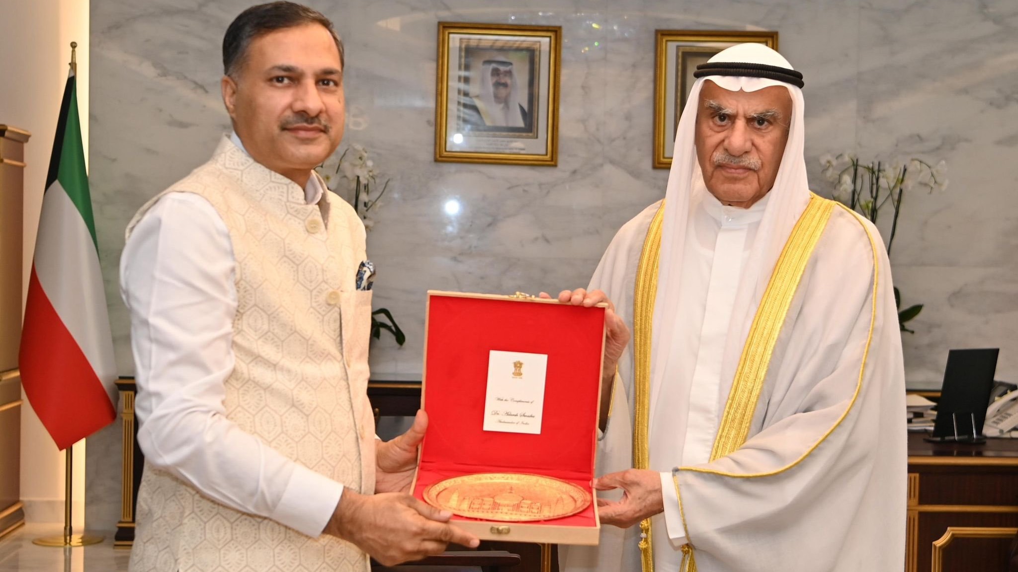 Kuwait: Indian Envoy Adarsh Swaika discusses bilateral relations with National Assembly Speaker Ahmed Al-Sadoun