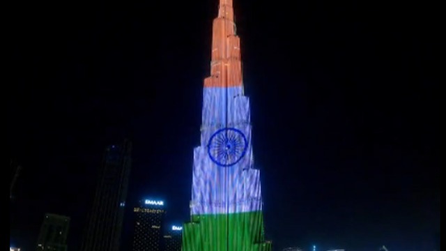 Burj Khalifa lighted in Indian tricolour on country’s 77th Independence Day