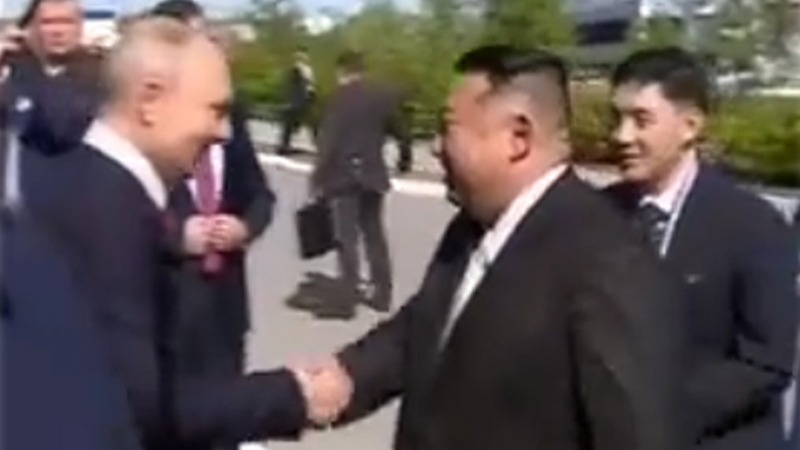 We want to further develop ties, says North Korea’s Kim Jong Un as he meets Vladimir Putin