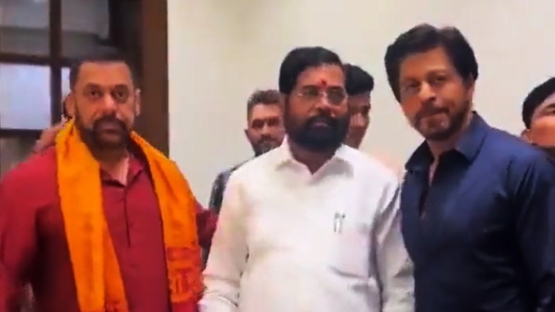 Shah Rukh Khan, Salman Khan in one frame at Maharashtra CM Eknath Shinde’s Ganpati festival