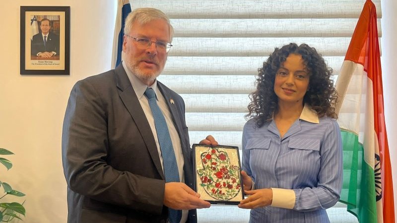 Our hearts are bleeding too, says Kangana Ranaut while meeting Israel ambassador Naor Gilon