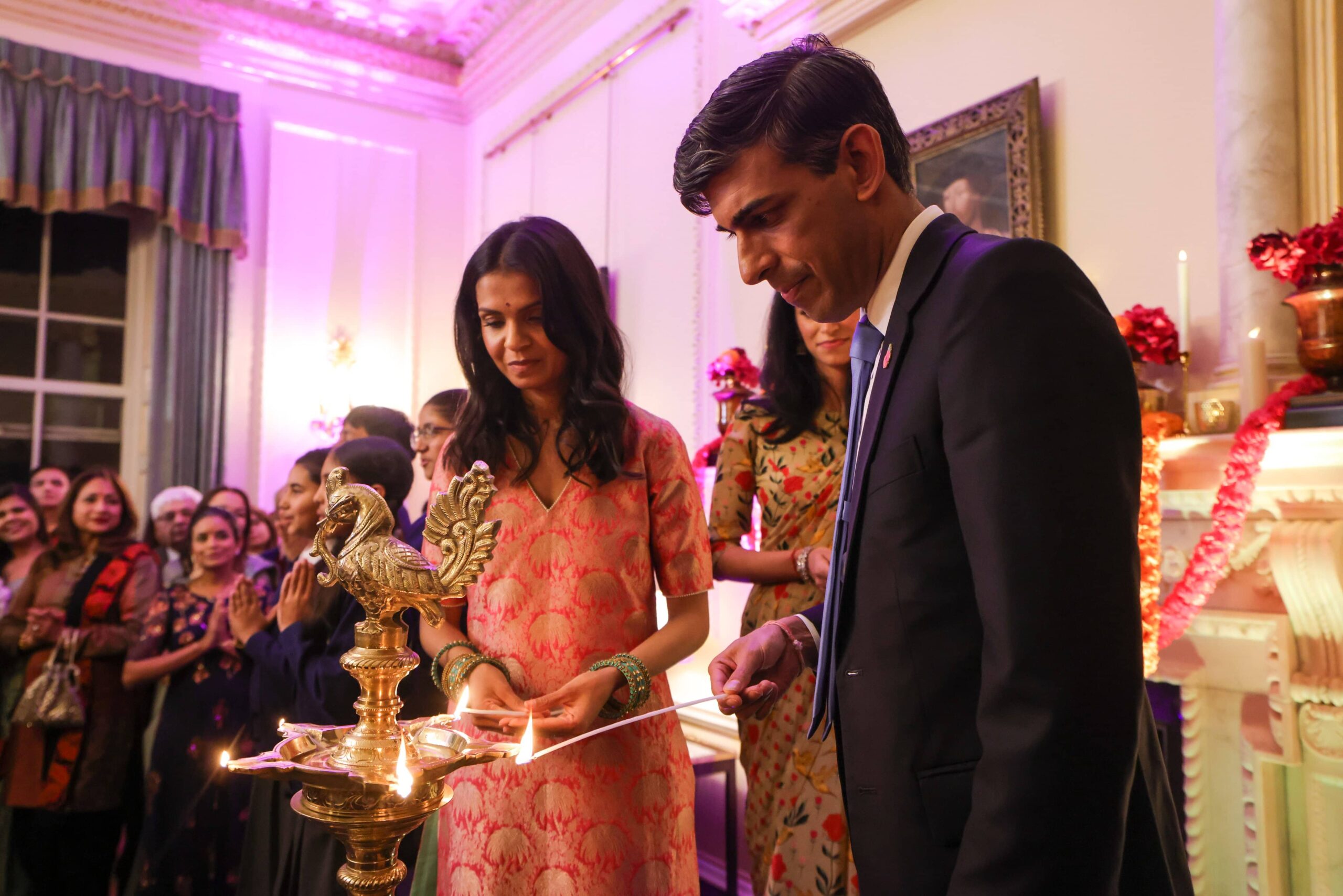 Diwali comes to 10 Downing Street as UK PM Rishi Sunak and wife Akshata Murty light lamps