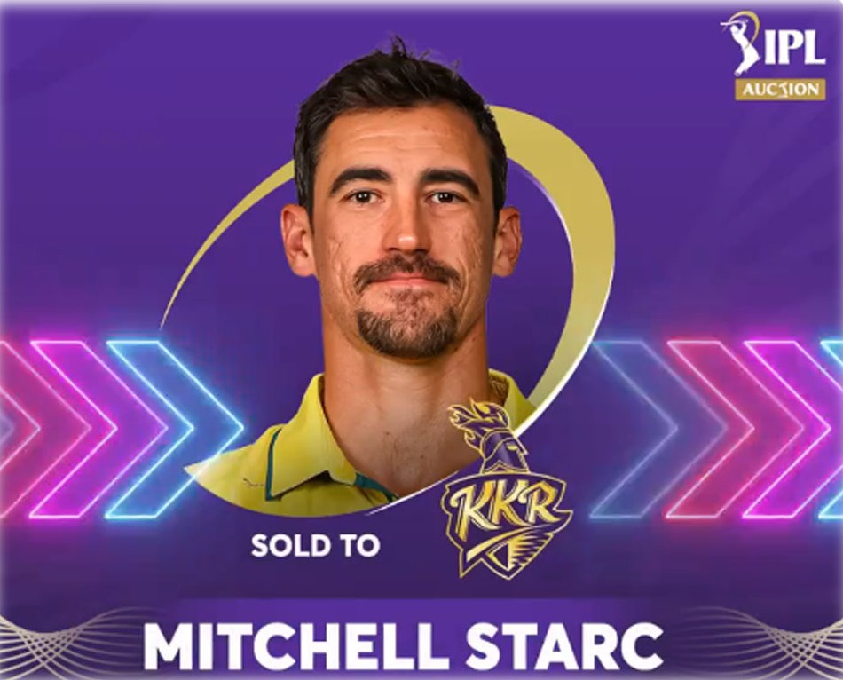 IPL auction: Records broken as KKR acquires Australian cricketer Mitchell Starc for $2.9 million