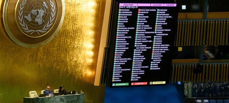 Israel-Hamas conflict: UN General Assembly votes to demand immediate ceasefire in Gaza  