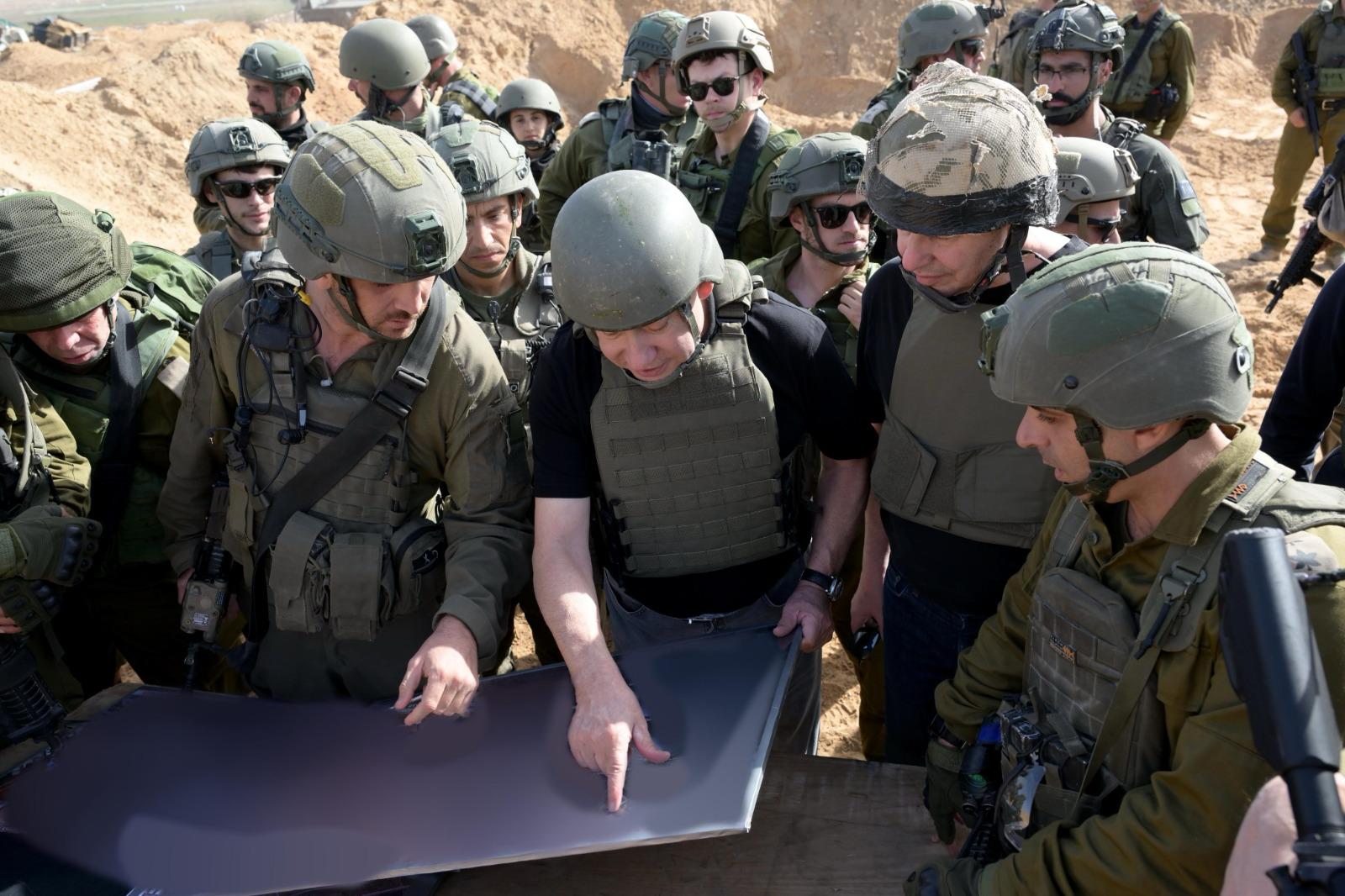 Gaza will not go back to being a threat to Israel, says Netanyahu as he visits soldiers on the strip