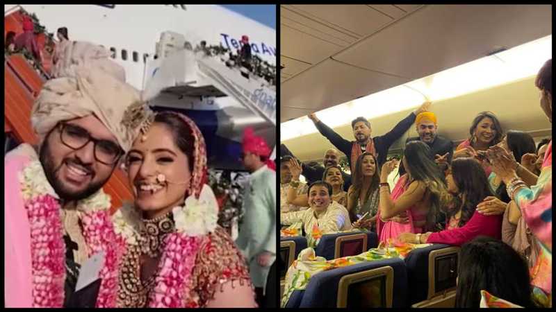 UAE-based Indian businessman Dilip Popley hosts daughter’s wedding on a private jet, recreates scenes from his marriage 28 years ago