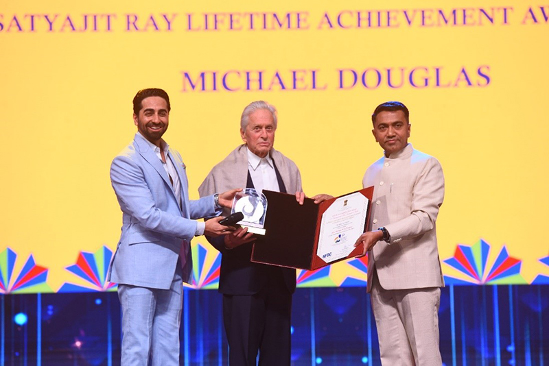 IFFI: Actor Michael Douglas receives Satyajit Ray Lifetime Achievement Award