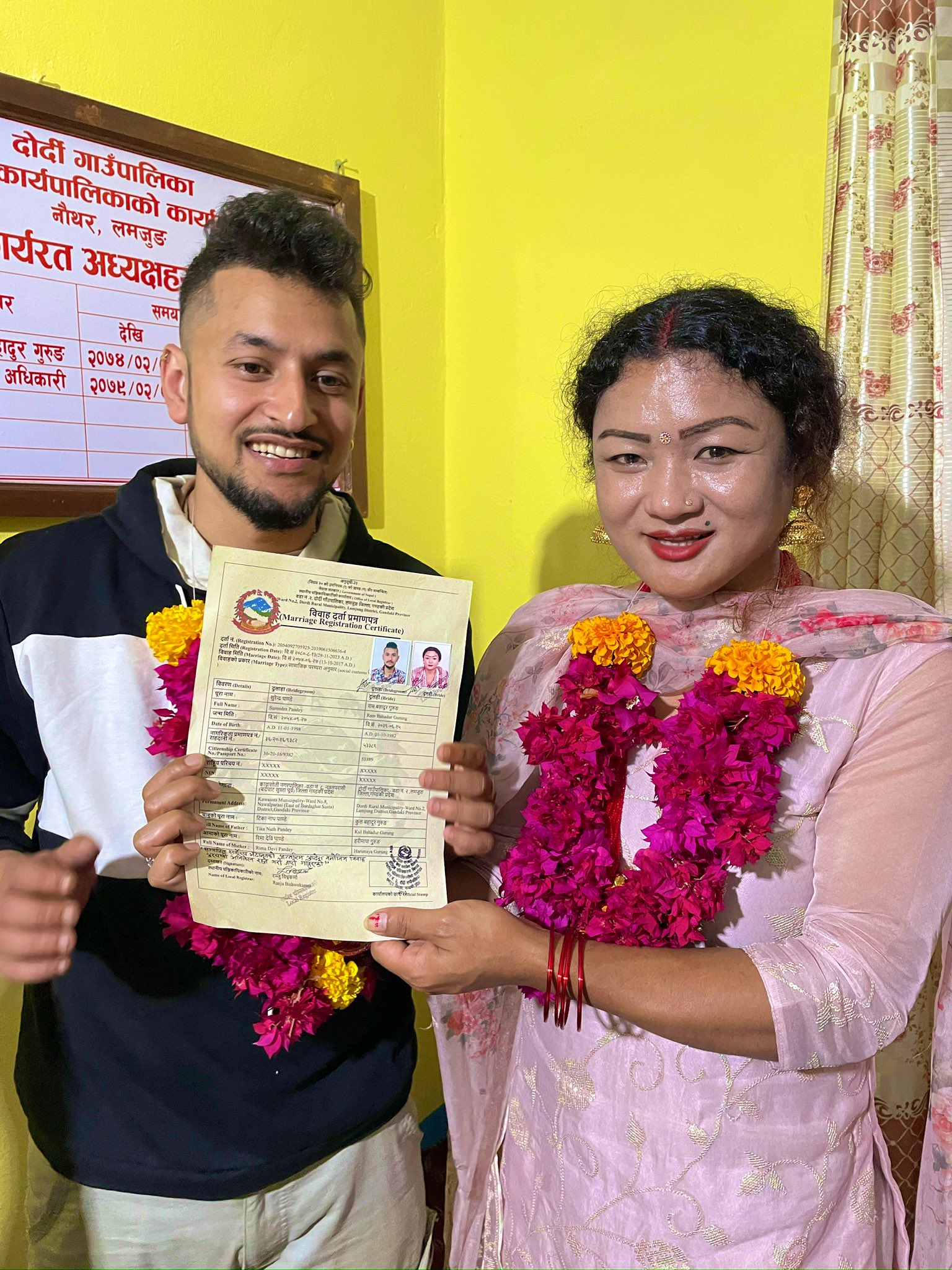 Nepal: Trans-woman Maya and gay man Surendra become South Asia’s first married LGTBQIA+ couple