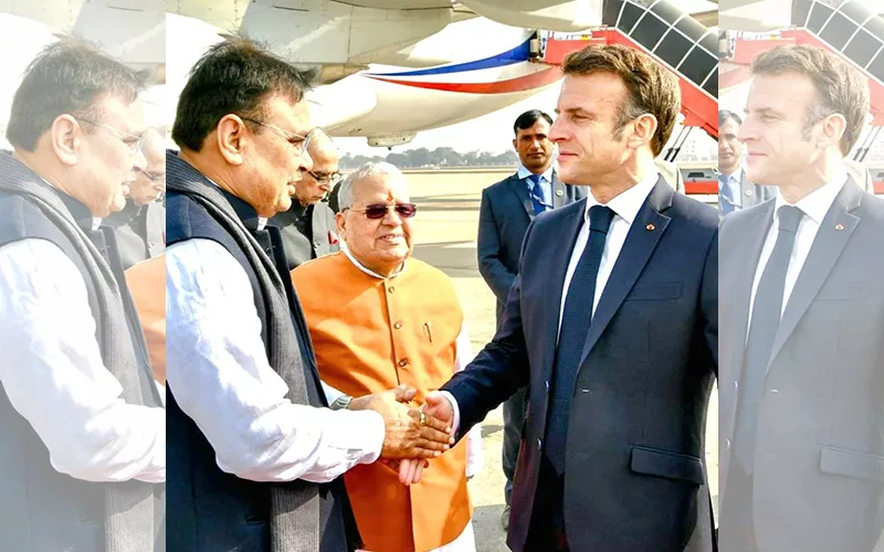 French President Macron, chief guest of India’s Republic Day event, arrives in Jaipur