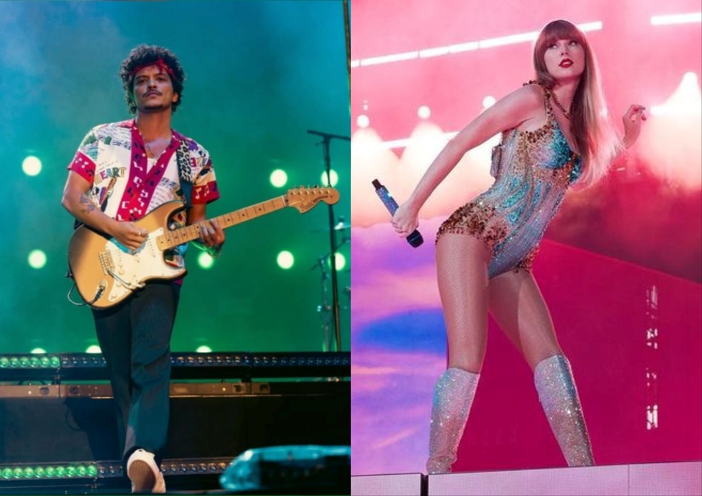 Both Bruno Mars (left) and Taylor Swift have reportedly announced extra tickets for their concerts in Singapore. Photo credit: Taylor Swift and Bruno Mars/Instagram.