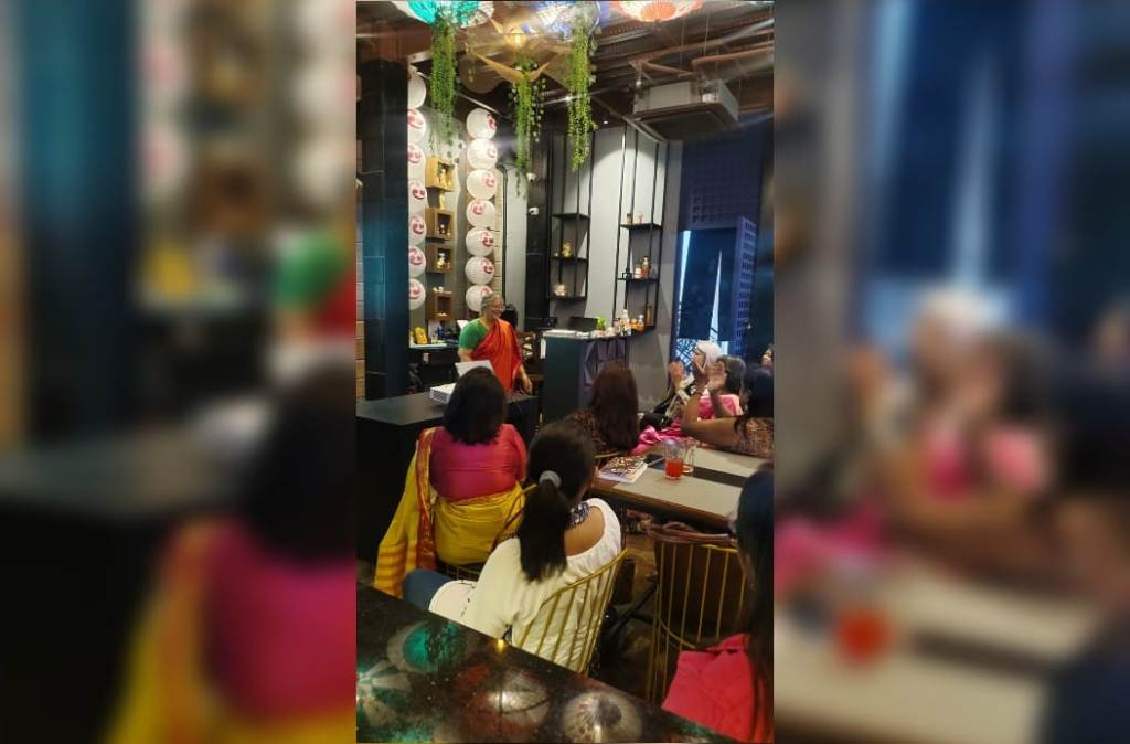 Geetha CT during a workshop for women. Photo credit: Geetha CT