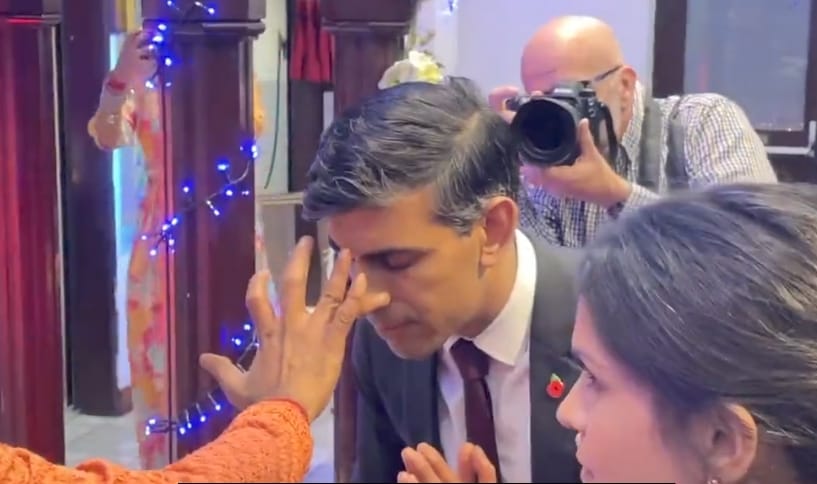 UK Prime Minister Rishi Sunak and wife Akshata
