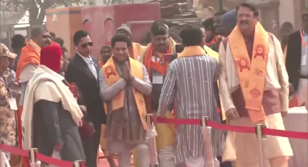 In Pics: Sachin Tendulkar, Katrina Kaif, Vicky Kaushal, Rajinikanth, Arun Govil arrive in Ayodhya