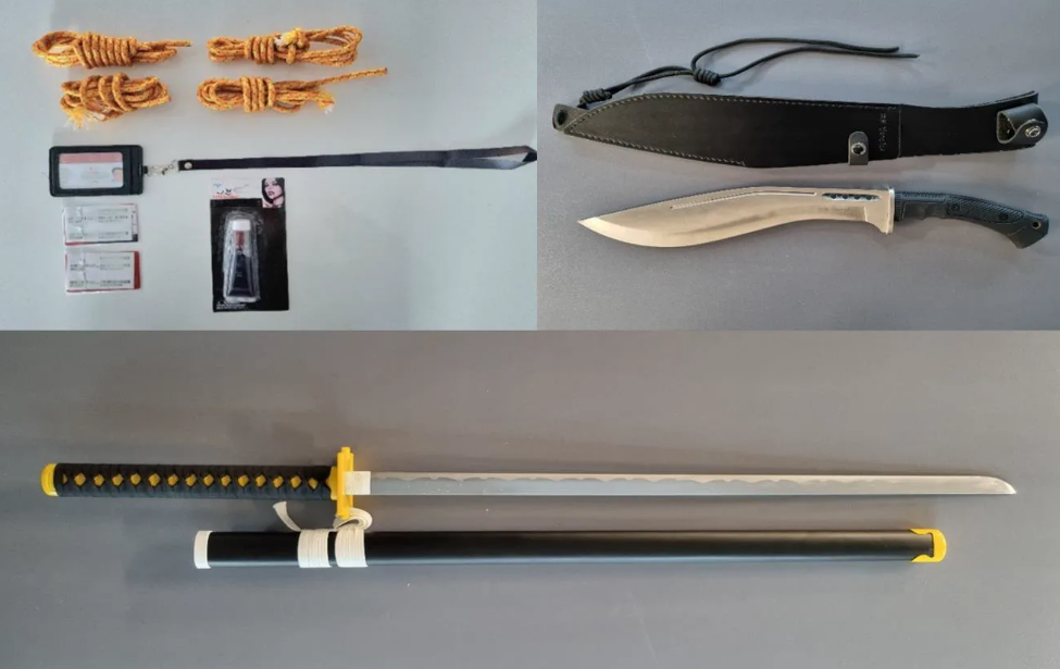Weapons used in fake kidnapping videos