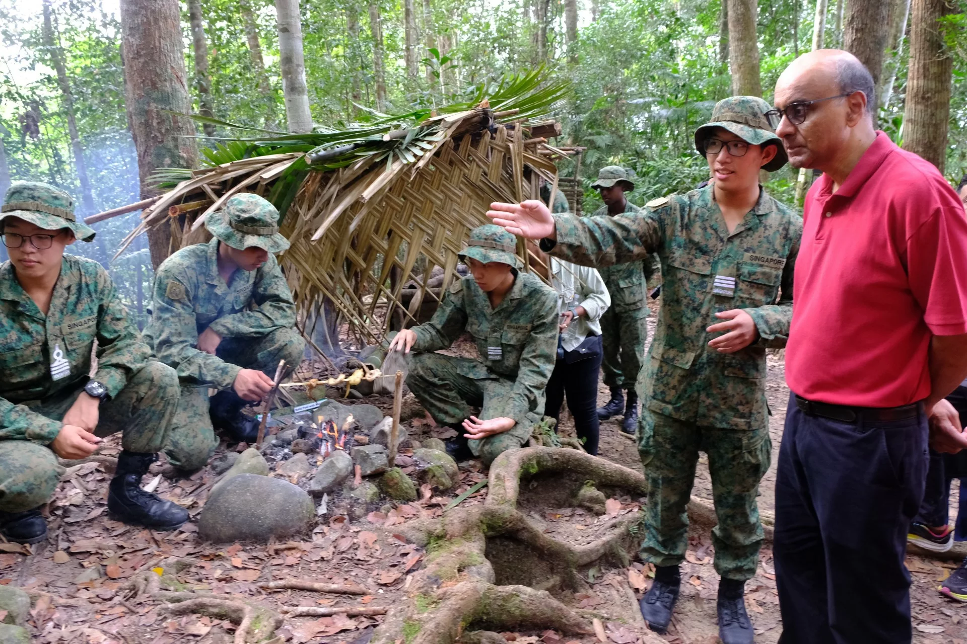 Singapore President Tharman visits SAF survival training base as part of Brunei trip