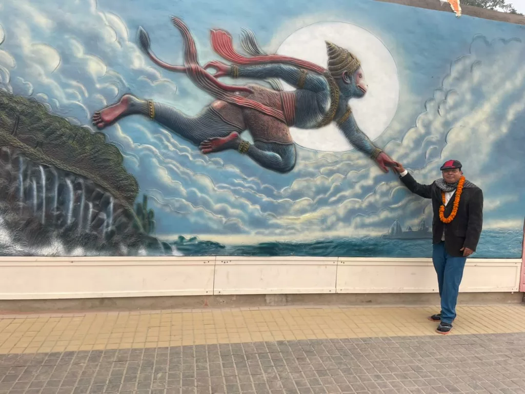 A Hanuman mural in India