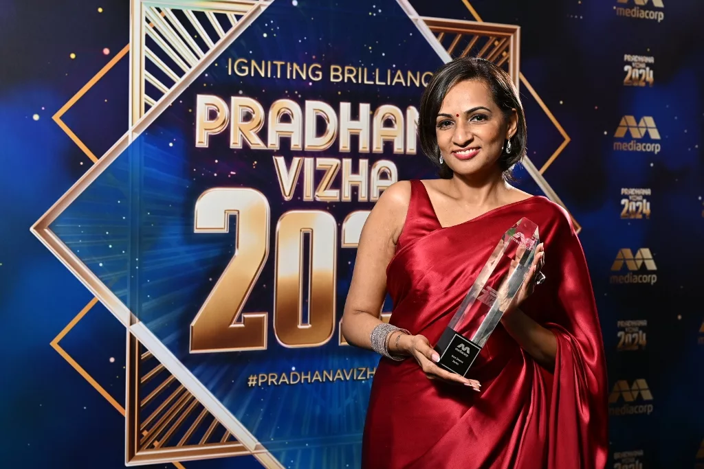 Jaya Rathakrishnan took home both the “Best Writing (Scripted)” and “Best Original Screenplay” awards. Photo courtesy: Mediacorp.