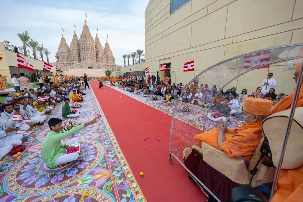 Pre-opening rituals at BAPS temple Abu Dhabi