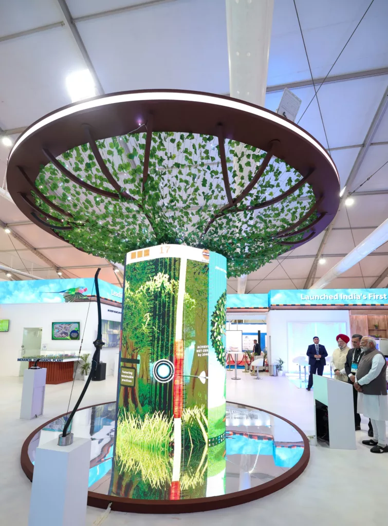 PM Modi IEW 2024 walkthrough. Photo credit: PIB