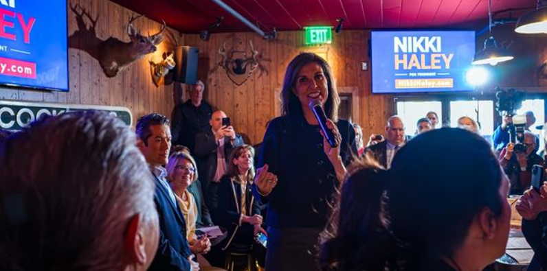 Nikki Haley campaigns for US elections 2024