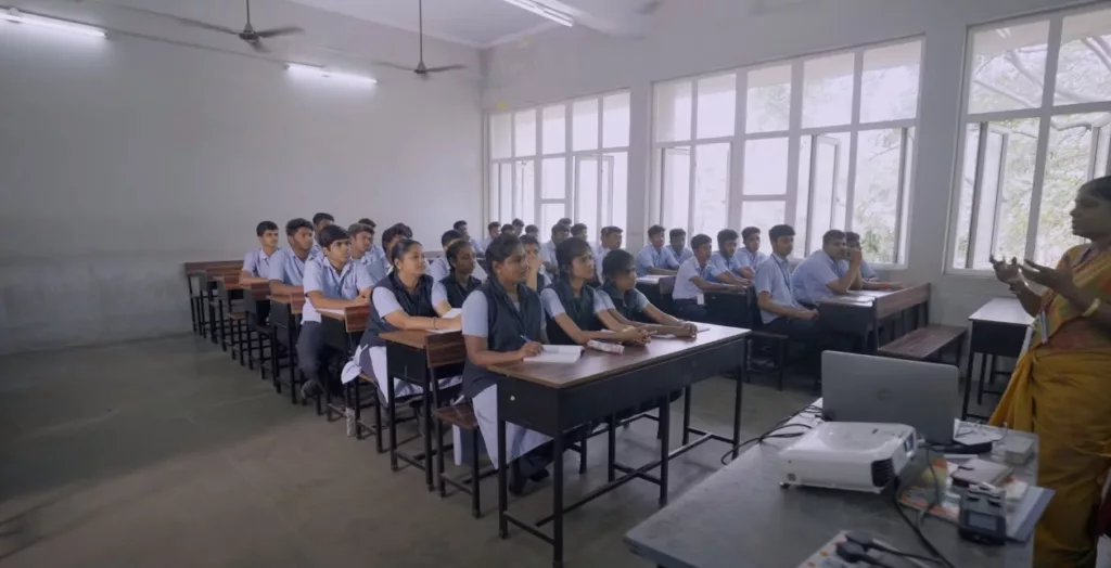 Students inside the classroom of a school run by the AMM Foundation. Photo courtesy: Screengrab from YouTube.