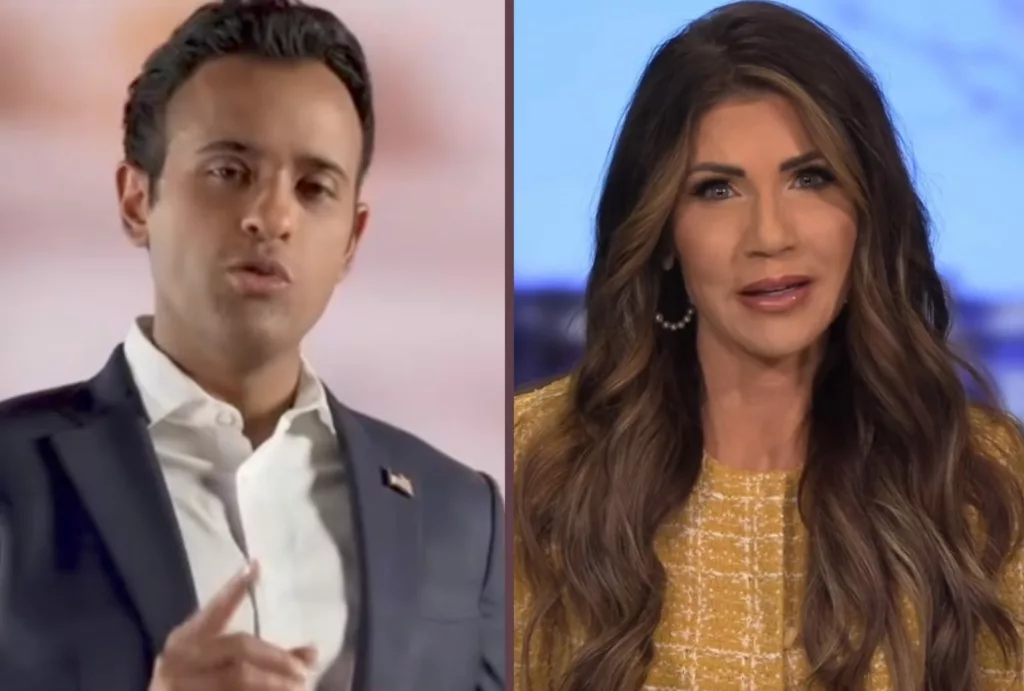 Vivek Ramaswamy and Kristi Noem