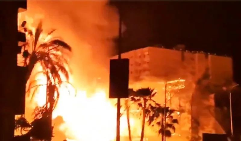Fire destroys 80-year-old iconic Al-Ahram Studio in Cairo.