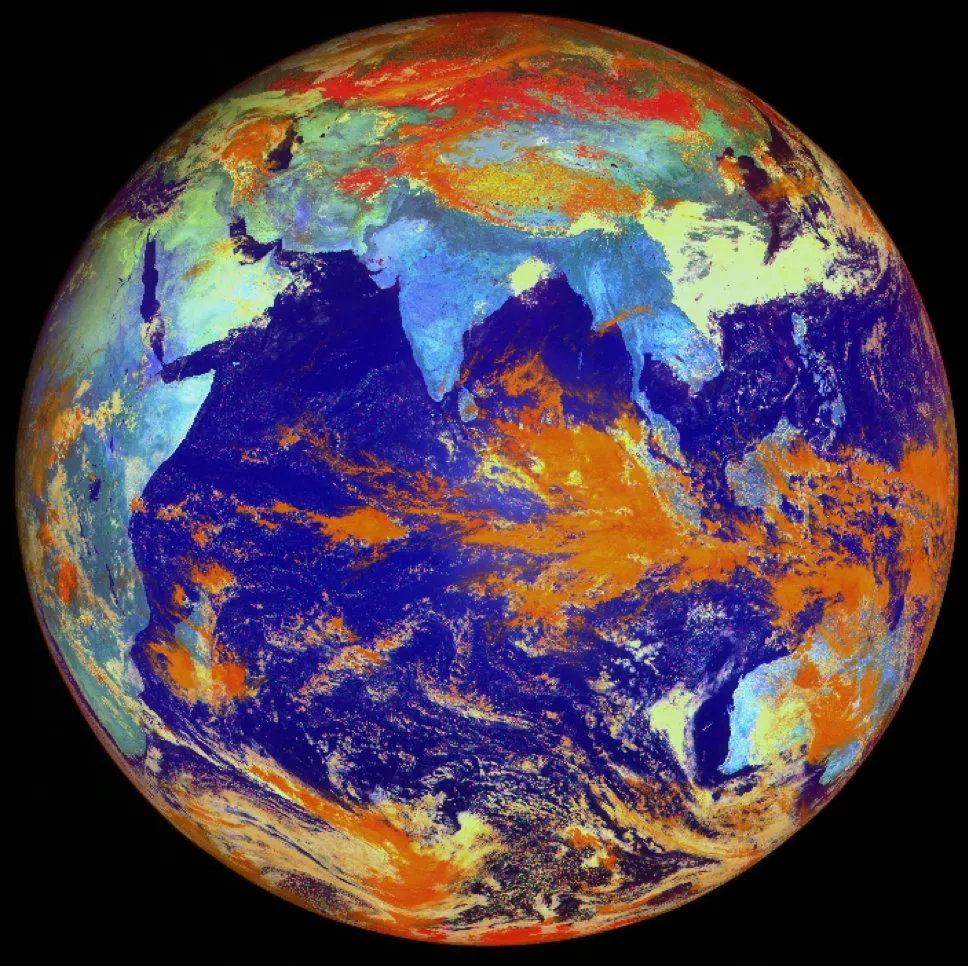 ISRO satellite image of Earth
