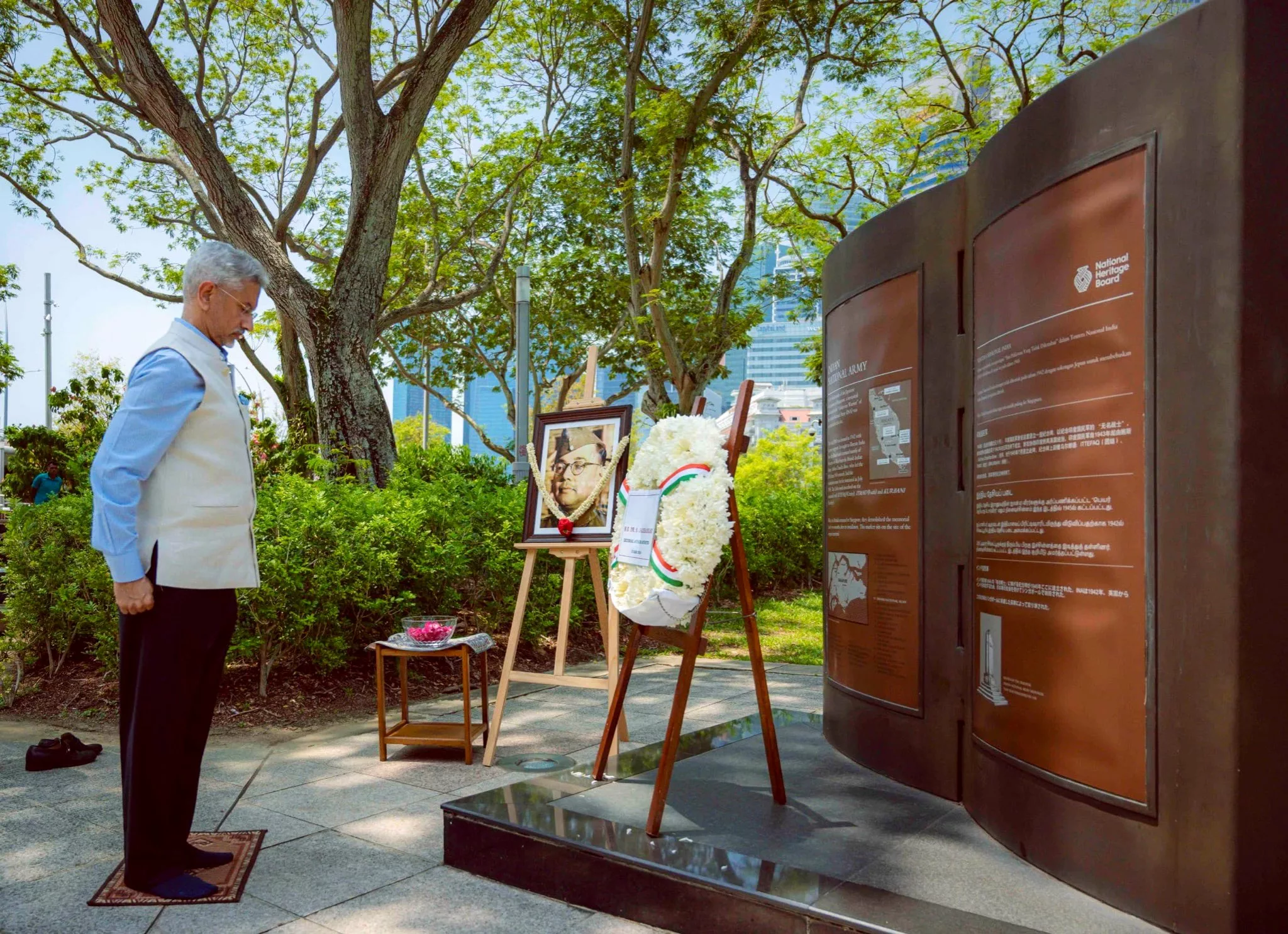 Jaishankar in Singapore: Promotes India’s semiconductor industry, pays homage to Netaji, delivers lecture