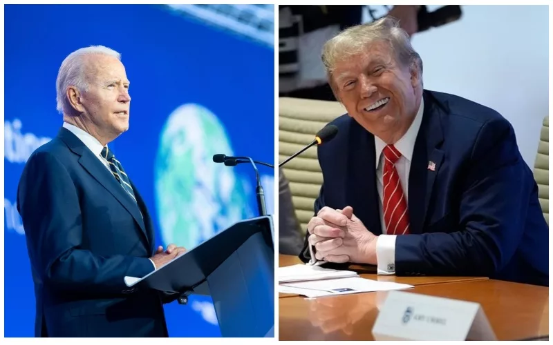 Donald Trump and Joe Biden register a thumping victory
