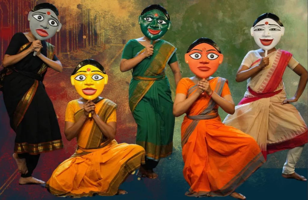 The five Rasas being showcased by dancers. Photo courtesy: ADC