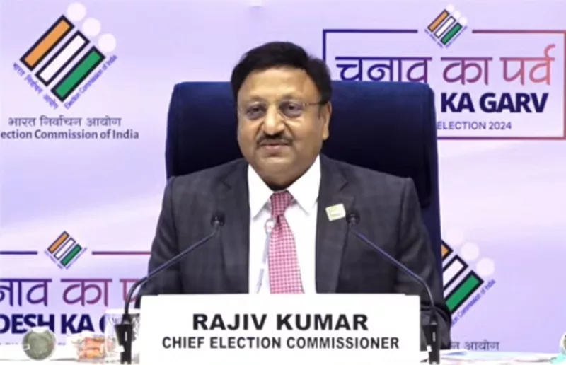 India's Chief Election Commissioner Rajiv Kumar announced the dates for upcoming Lok Sabha polls.