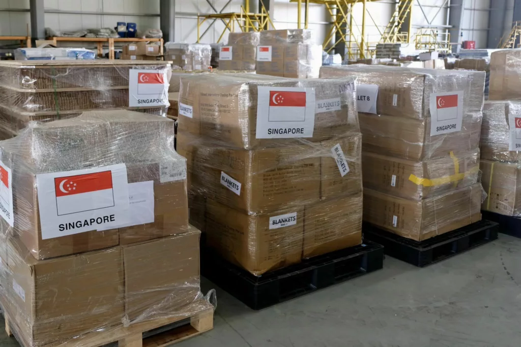 The Singapore Air Force (RSAF) airdropped food supplies to refugees in war-torn Gaza, Photo courtesy: RSAF/Facebook
