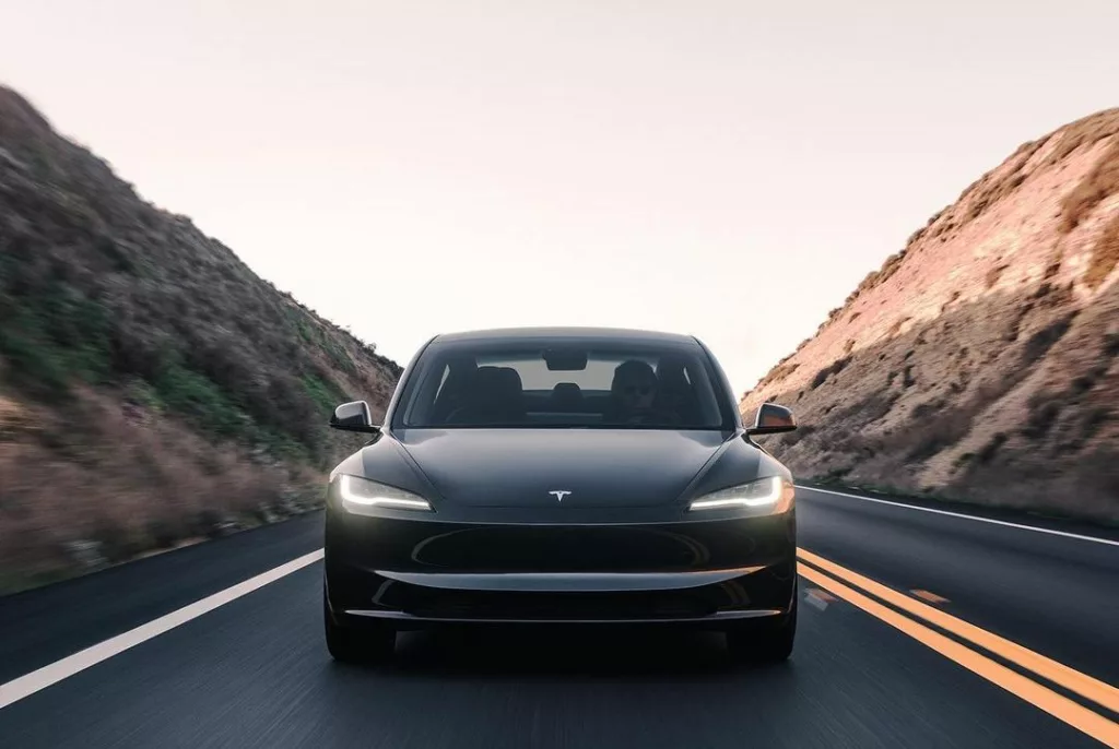 Tesla car. Photo courtesy: Tesla/Instagram