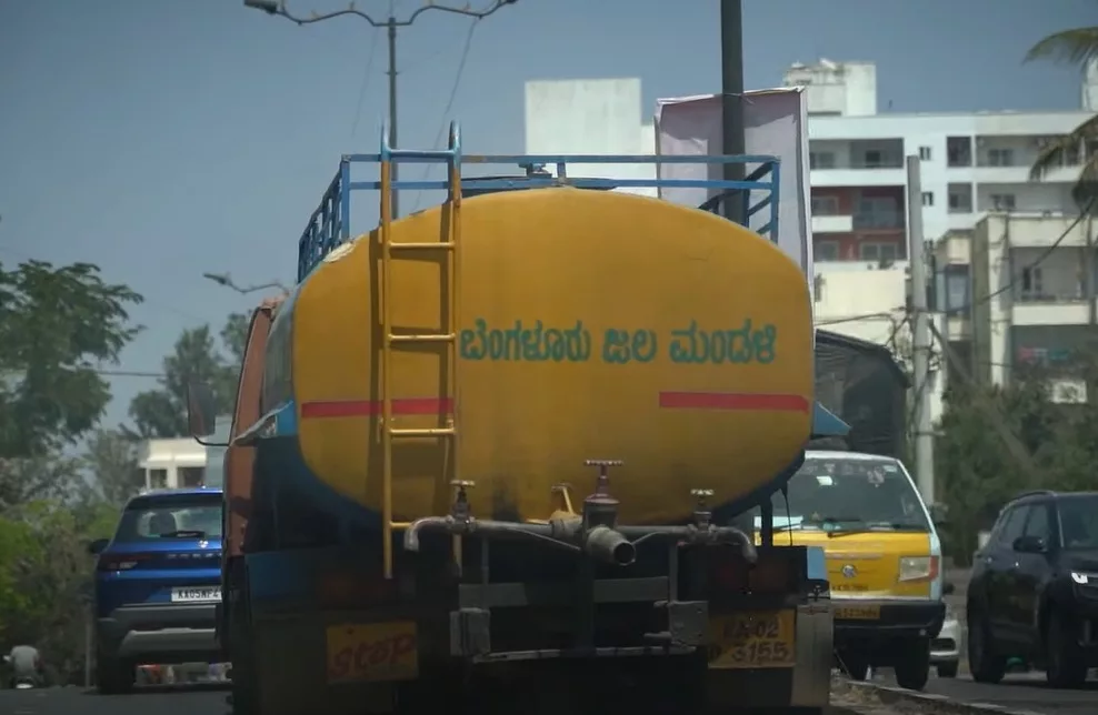 As prices of water tankers are doubling, apartment building owners are resorting to single fill. Photo courtesy: Screengrab from YouTube