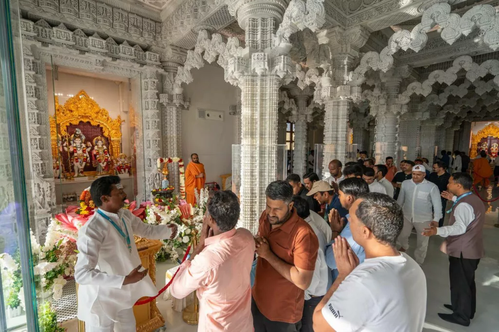 Devotees at BAPS Hindu Mandir Abu Dhabi a week after it fully opened