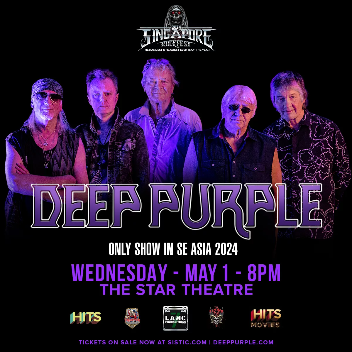 Hard Rock legends Deep Purple to headline Singapore Rockfest 2024 in May