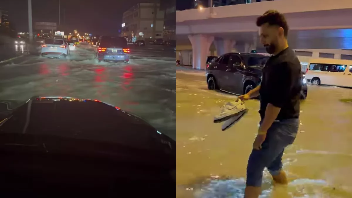 WATCH: Indian singer wades through knee-deep water after heavy rains in Dubai, shares ordeal