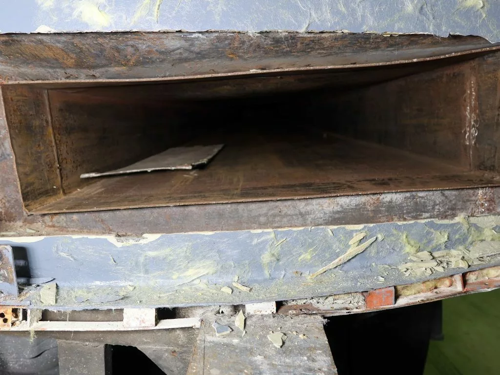 The hidden compartment at the base of the fuel bowser used to conceal the duty-unpaid cigarettes. Photo courtesy: Singapore Customs