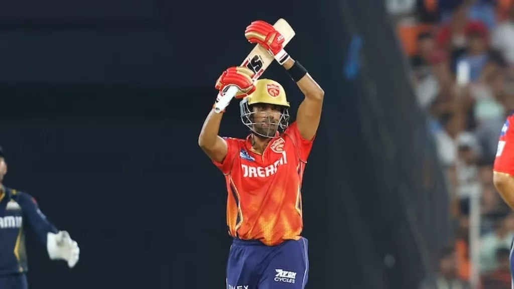 PBKS batter Shashank Singh. Photo courtesy: Free Press Journal