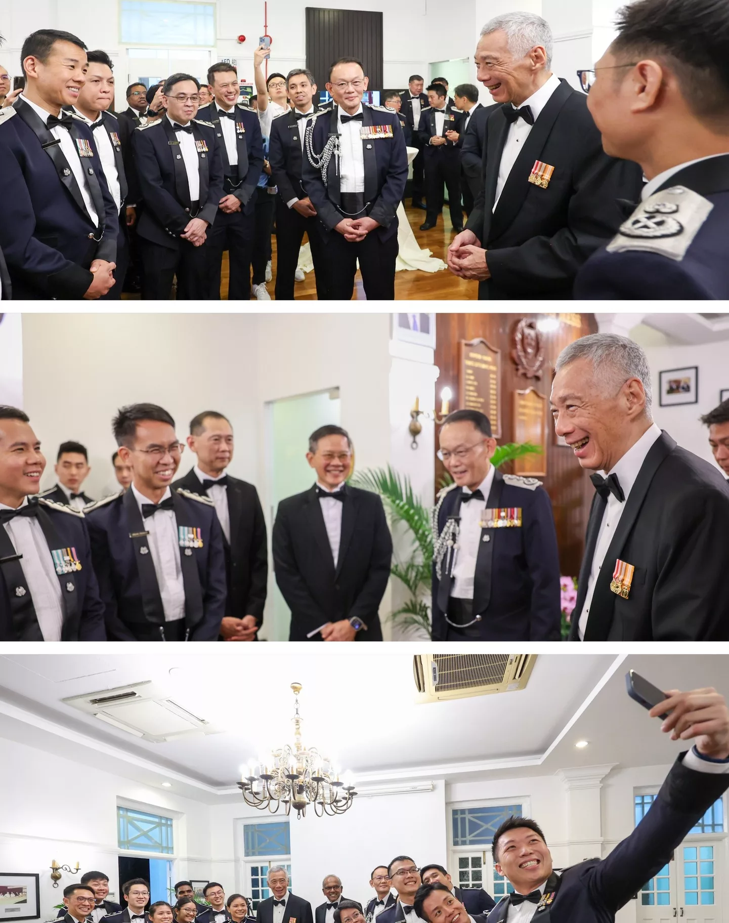 PM Lee with Singapore Police Force officers