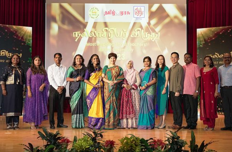 Indranee Rajah at the Most Inspiring Tamil Teachers Award ceremony in 2023