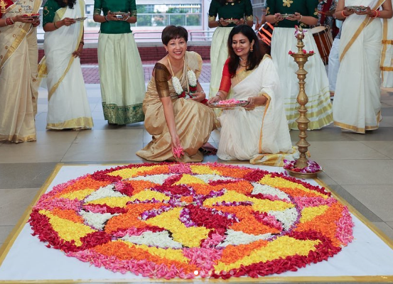 Singapore minister Indranee Rajah celebrates Onam in September 2023