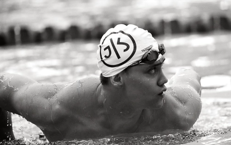 Singapore swimmer Joseph Schooling in the pool