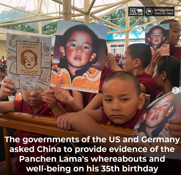 Tibetan protest against China in April 2024