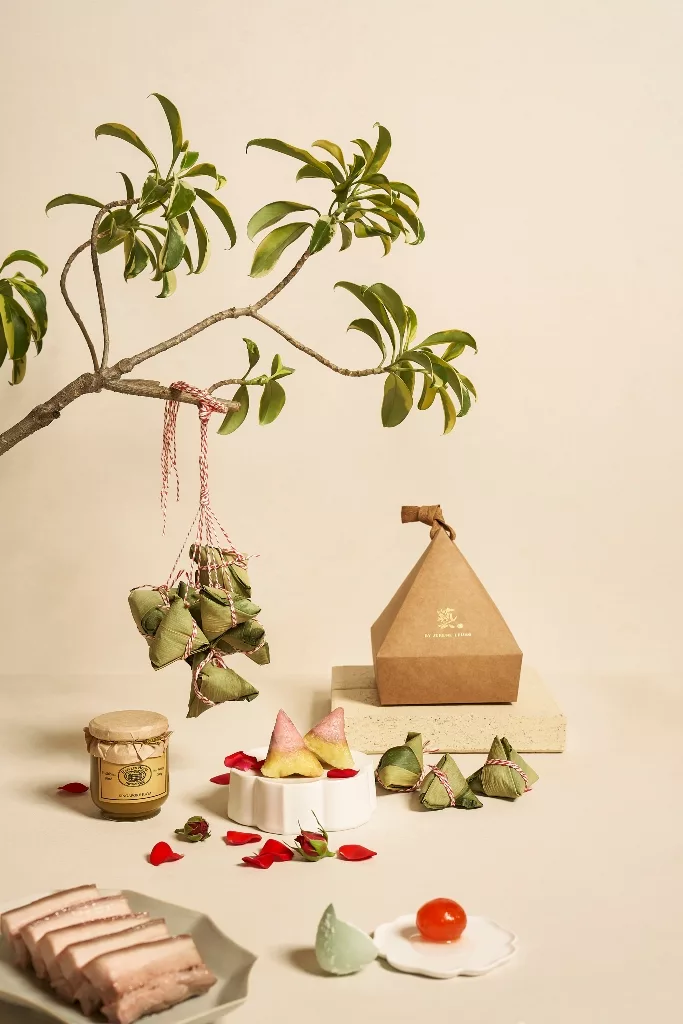 The Yunnan rose petal kee chang with Raffles signature kaya jam is a new dish that's being offered by the restaurant. Photo courtesy: Raffles Hotel Singapore