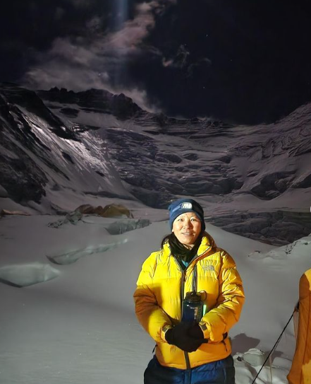 Sherpa Asmita Dorjee at the Everest Base Camp in the 2023 spring climbing season