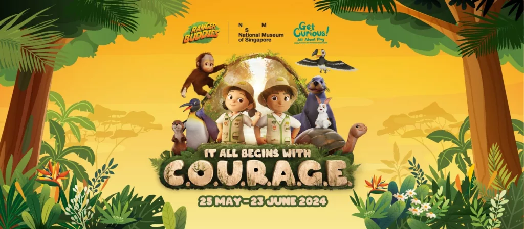 Logo of Ranger Buddies: It All Begins With C.O.U.R.A.G.E. Photo courtesy: National Museum of Singapore 