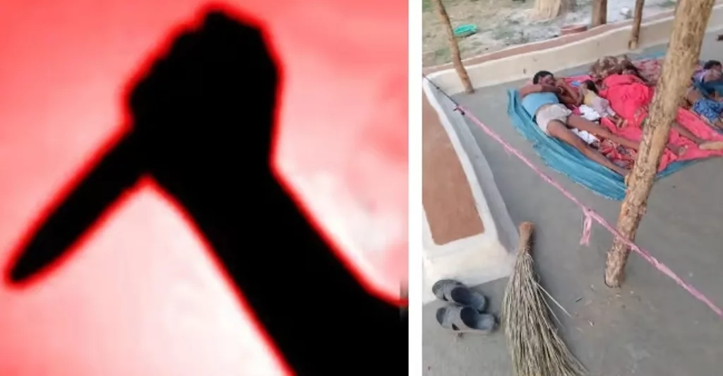 Representational image (left). Scattered bodies of the victims (right). Photo courtesy: Free Press Journal