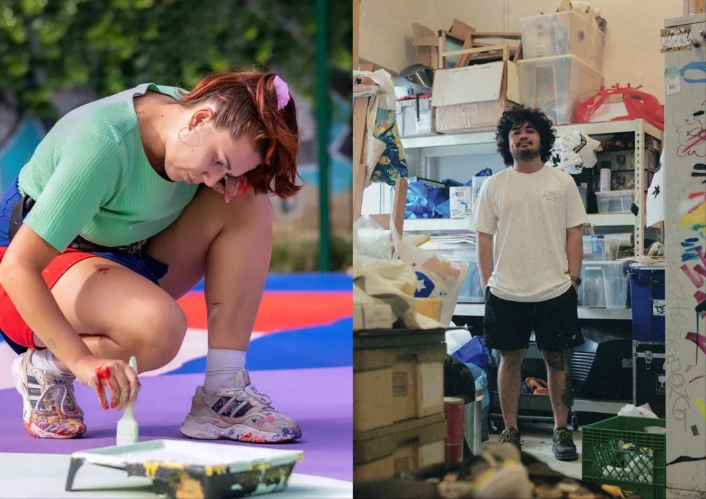 French artist Elsa Martino and Singaporean artist SPB. Photo courtesy: Media release